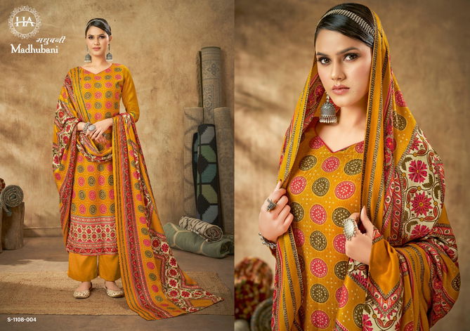 Harshit Madhubani Fancy Wear Winter Pashmina Printed Heavy Dress Material Collection